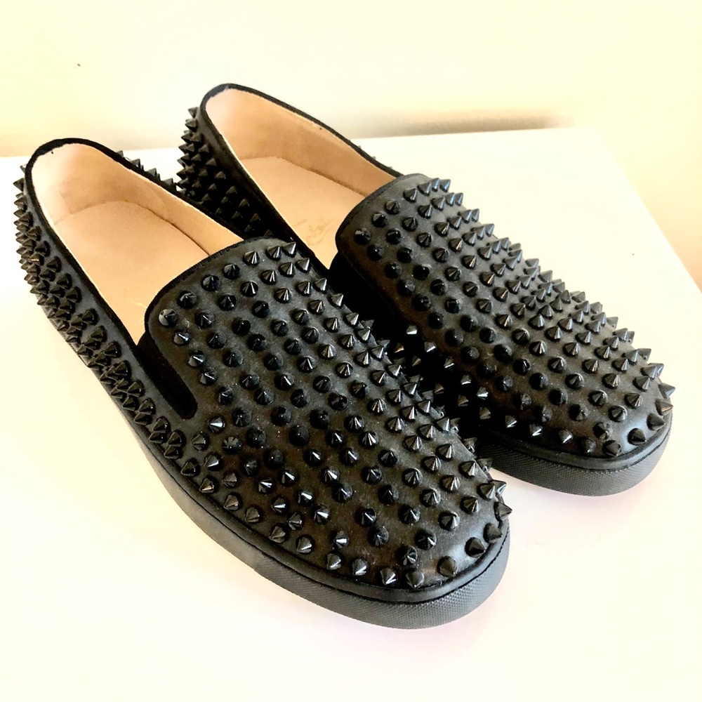Christian Louboutin  Black Roller Slip On  size 9
